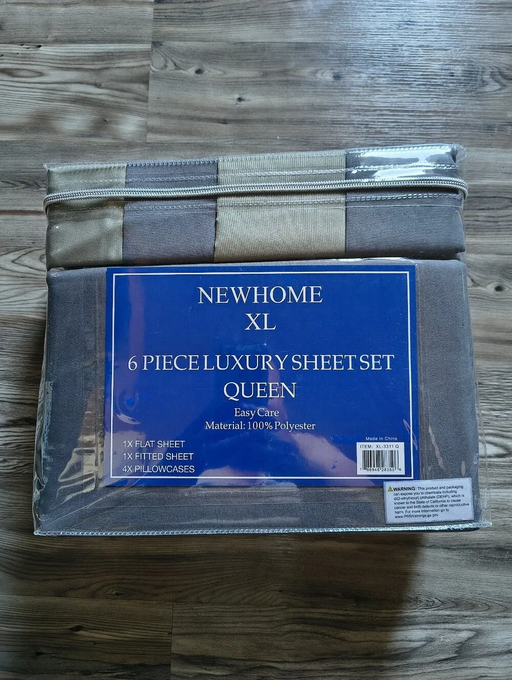 New Home Queen 6-Piece Luxury Sheet Set Taupe Gray